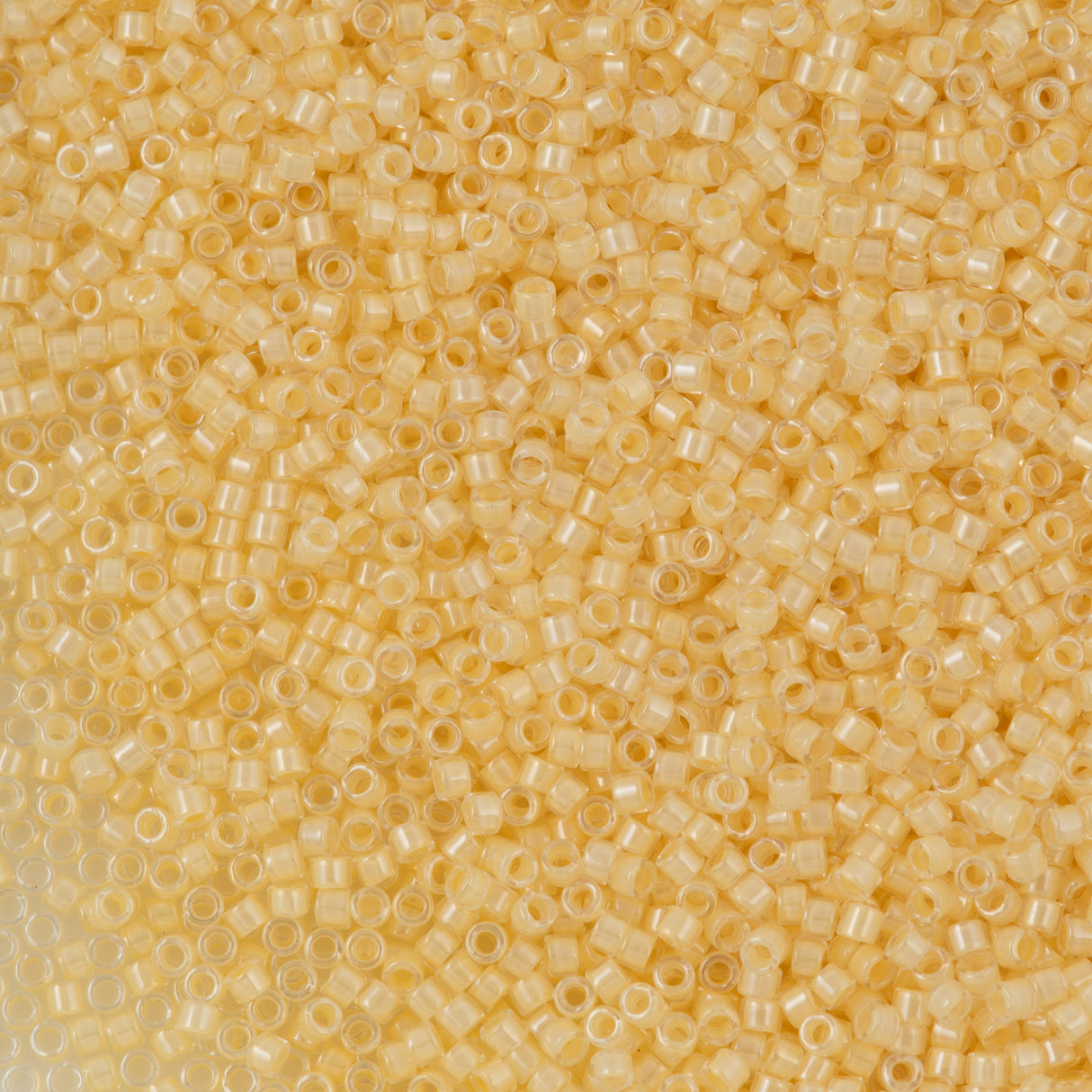 25g Miyuki Delica seed bead 11/0 Fancy Inside Dyed Cream DB2371