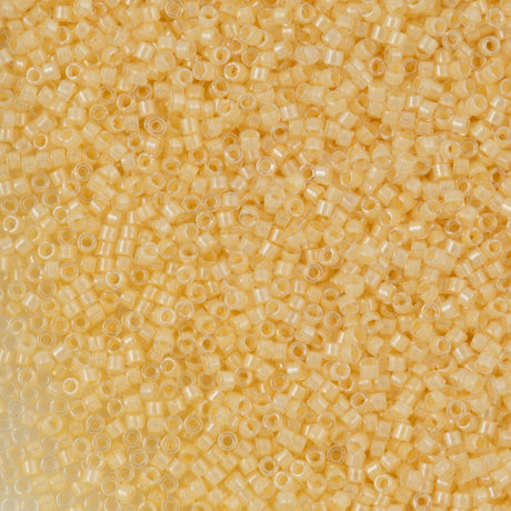 25g Miyuki Delica seed bead 11/0 Fancy Inside Dyed Cream DB2371