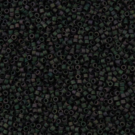 25g Miyuki Delica Seed Bead 11/0 Matte Metallic Bronze Dark Green DB327