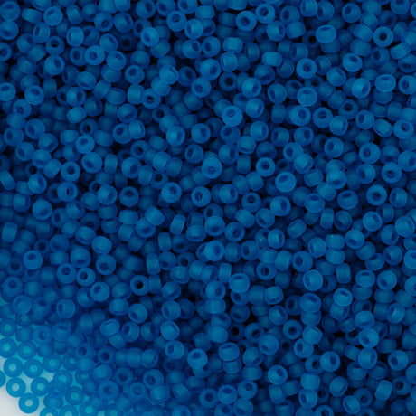 50g Miyuki Round Seed Bead 11/0 Matte Capri Blue (149F)