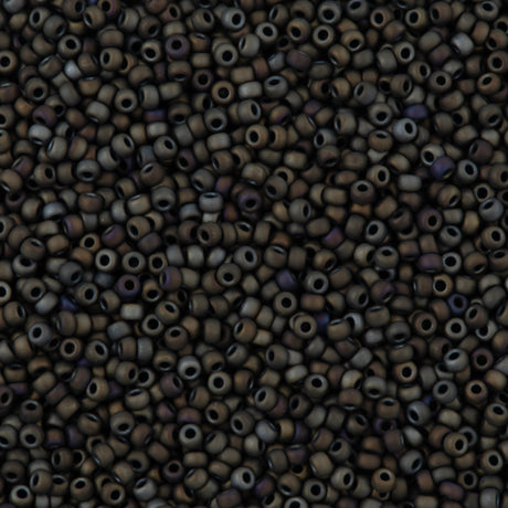 50g Miyuki Round Seed Bead 11/0 Metallic Matte Olive (2013)