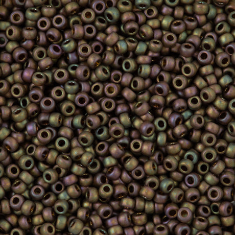 Miyuki Round Seed Bead 11/0 Opaque Matte Olive Rose (2035)