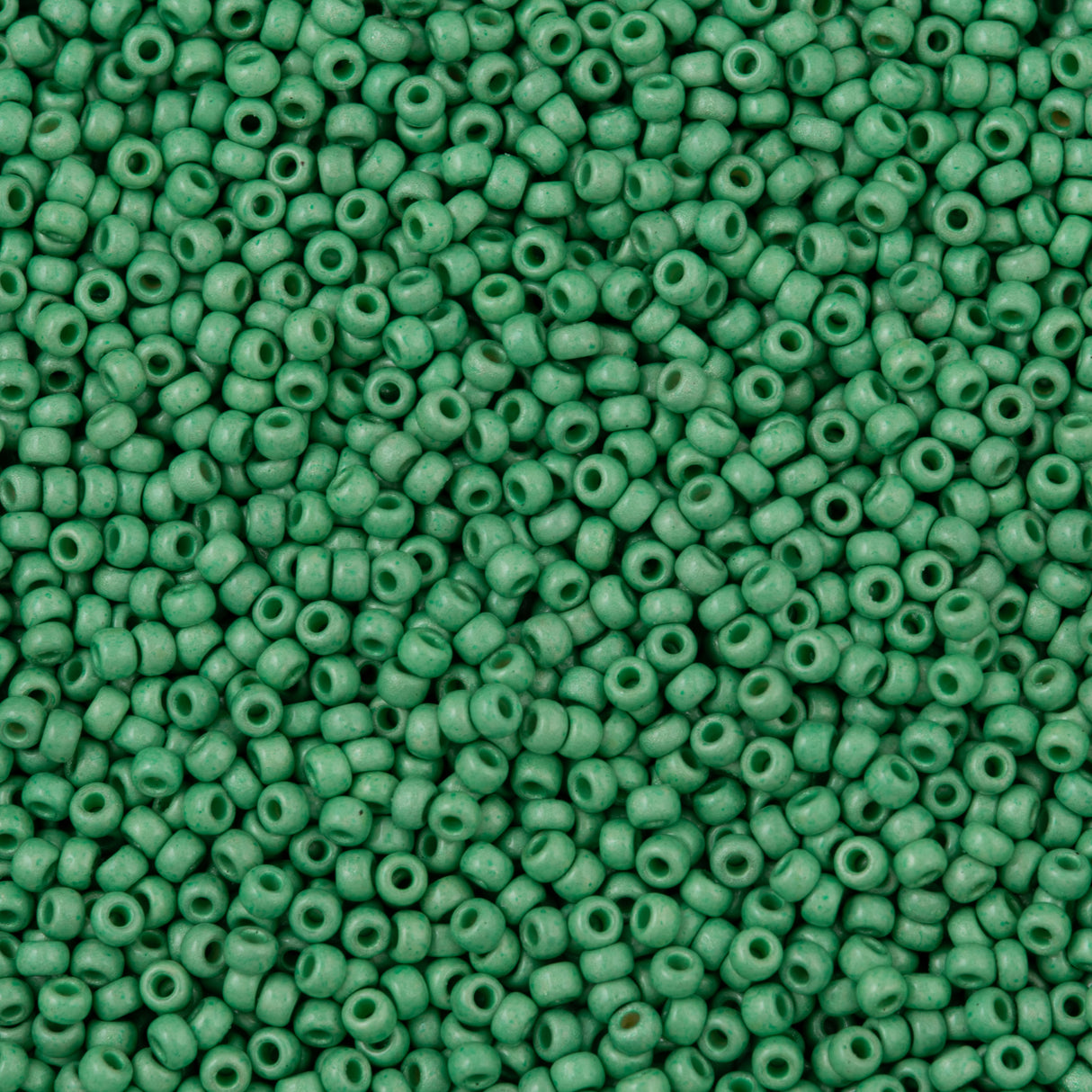 50g Miyuki Round Seed Bead 11/0 Duracoat Matte Galvanized Dark Mint Green (4214F)