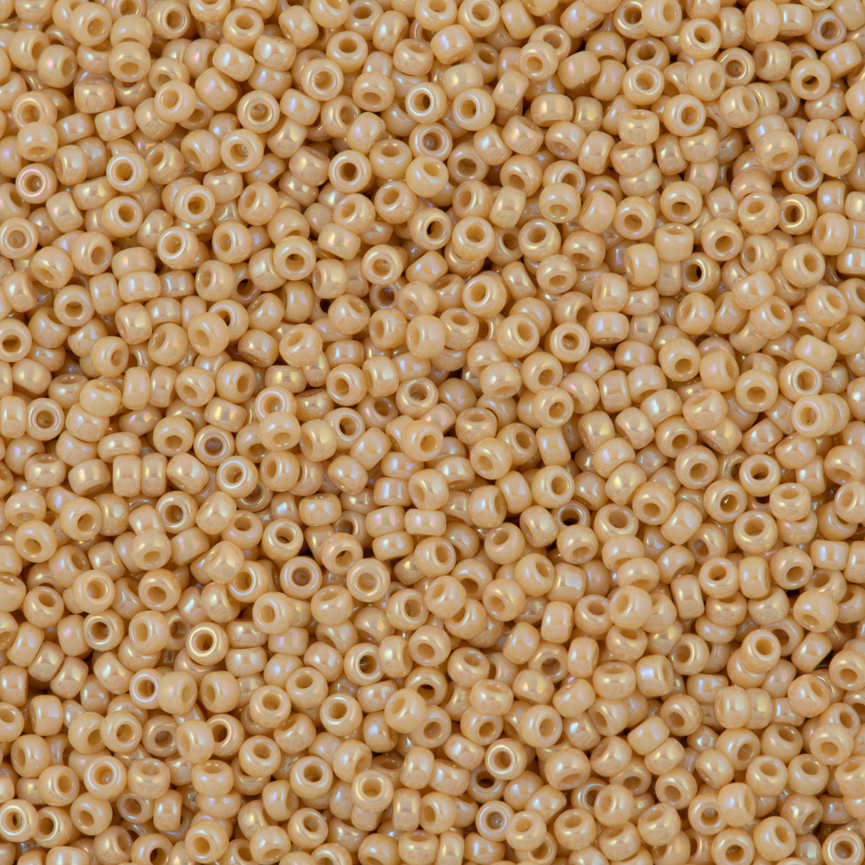 50g Miyuki Round Seed Bead 11/0 Opaque Tan AB (488)