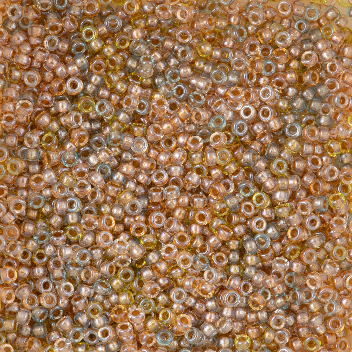 Miyuki Round Seed Bead 15/0 Sparkle Lined Sand Dune Mix (3051)