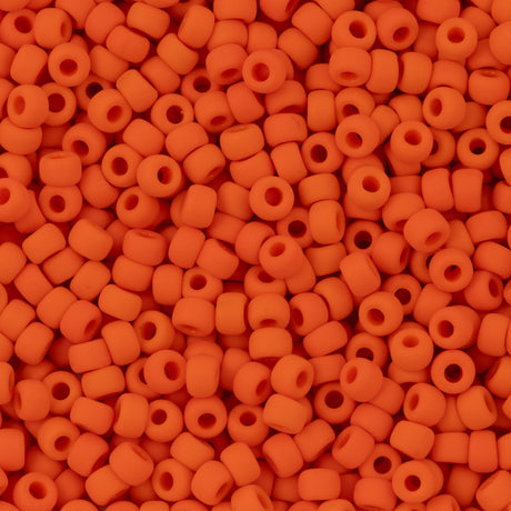 Miyuki Round Seed Bead 6/0 Matte Opaque Orange (406F)