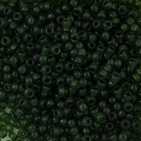 Miyuki Round Seed Bead 8/0 Transparent Olive (158)