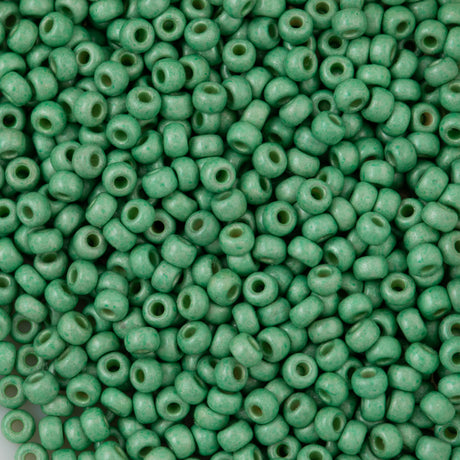 Miyuki Round Seed Bead 8/0 Duracoat Matte Galvanized Dark Mint Green (4214F)