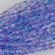 100 Czech Fire Polished 4mm Round Bead Dual Coated Pink Blue (48023)