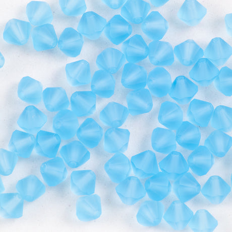 72 Preciosa Crystal 6mm Bicone Bead Matte Aquamarine (60000M)