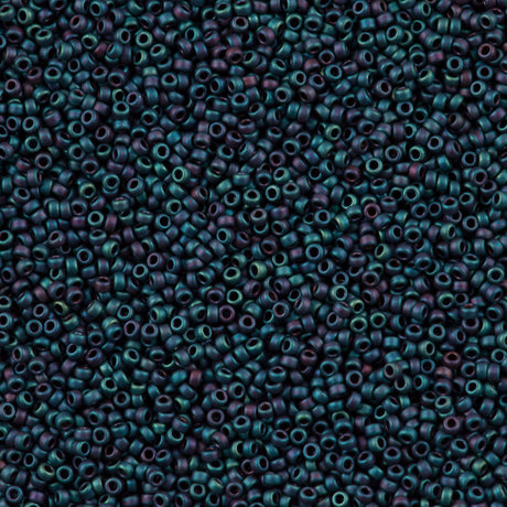 Miyuki Round Seed Bead 15/0 Matte Metallic Blue Iris 2-inch Tube (2009)