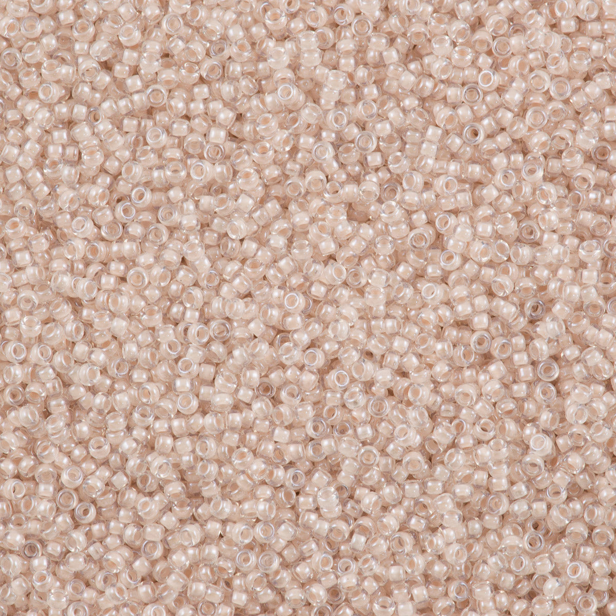 Miyuki Round Seed Bead 15/0 Inside Color Lined Light Mocha 2-inch Tube (215)
