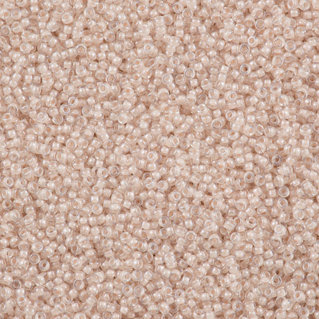 Miyuki Round Seed Bead 15/0 Inside Color Lined Light Mocha 2-inch Tube (215)