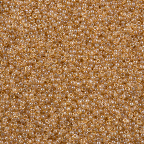 Miyuki Round Seed Bead 15/0 Light Smoky Topaz Gold Luster 2-inch Tube (2439)