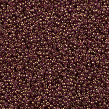 Miyuki Round Seed Bead 15/0 Cinnamon Gold Luster 2-inch Tube (2441)