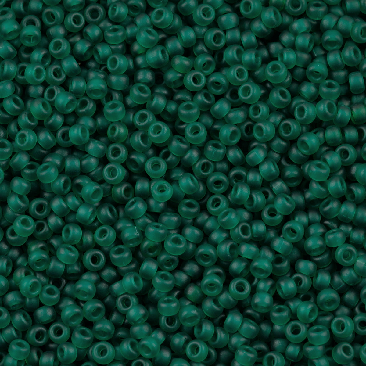 Miyuki Round Seed Bead 6/0 Transparent Matte Dark Green 20g Tube (147F)