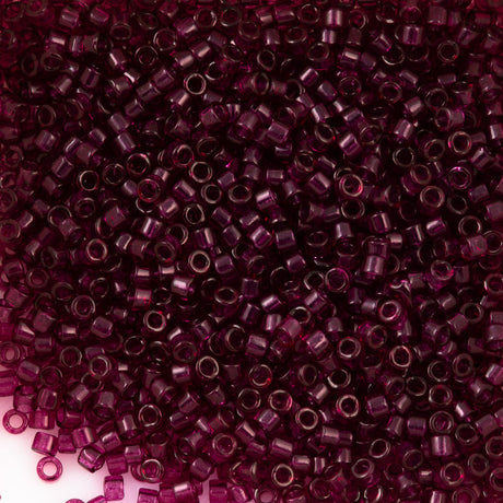 25g Miyuki Delica seed bead 11/0 Transparent Dyed Burgundy Wine DB1312
