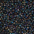 Toho Round Seed Bead 11/0 Semi-Glazed Jet AB (2642F)