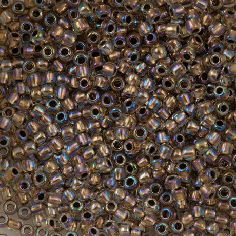 Toho Round Seed Bead 11/0 Inside Color Lined Tan AB (994)