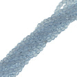 100 Czech Fire Polished 3mm Round Bead Blue Sky (30010)