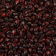 Miyuki Long Magatama Seed Bead Opaque Red Picasso 8g Tube (4513)