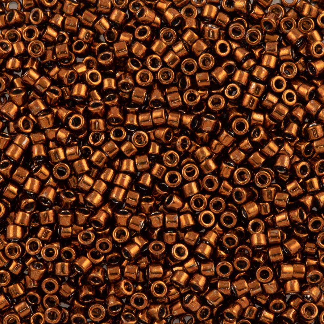 Miyuki Delica Seed Bead 11/0 Nickel Plated Dyed Copper 2-inch Tube