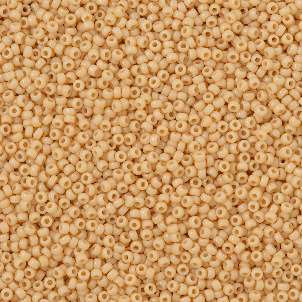 50g Miyuki Round Seed Bead 11/0 Opaque Tan (493)
