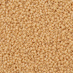 Miyuki Round Seed Bead 11/0 Opaque Tan 22g Tube (493)