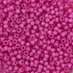 Miyuki Round Seed Bead 6/0 Duracoat Silver Lined Dyed Paris Pink 20g Tube (4238)