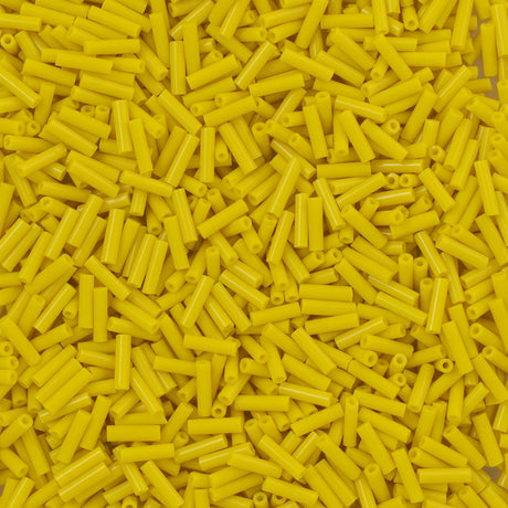 Miyuki 6mm Bugle Bead Opaque Yellow (404)