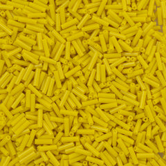Miyuki 6mm Bugle Bead Opaque Yellow 5-inch Tube (404)