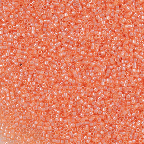 Miyuki Delica Seed Bead 11/0 Crystal Glazed Luster Tangerine DB1480