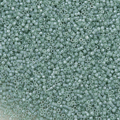 25g Miyuki Delica Seed Bead 11/0 Crystal Glazed Luster Dusky Moss DB1484