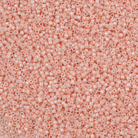 25g Miyuki Delica Seed Bead 11/0 Opaque Creamy Nectarine Luster DB1533