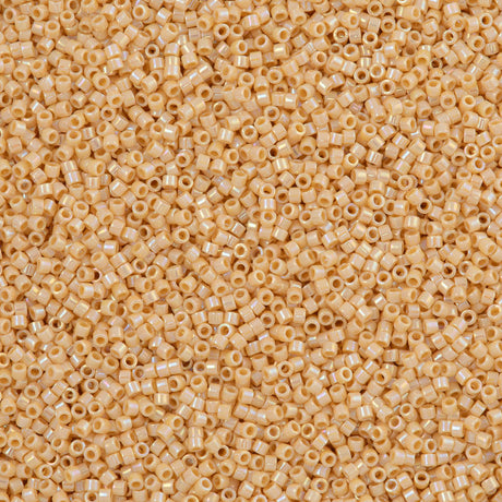 Miyuki Delica Seed Bead 11/0 Opaque Luster Butter Rum AB 2-inch Tube DB1571