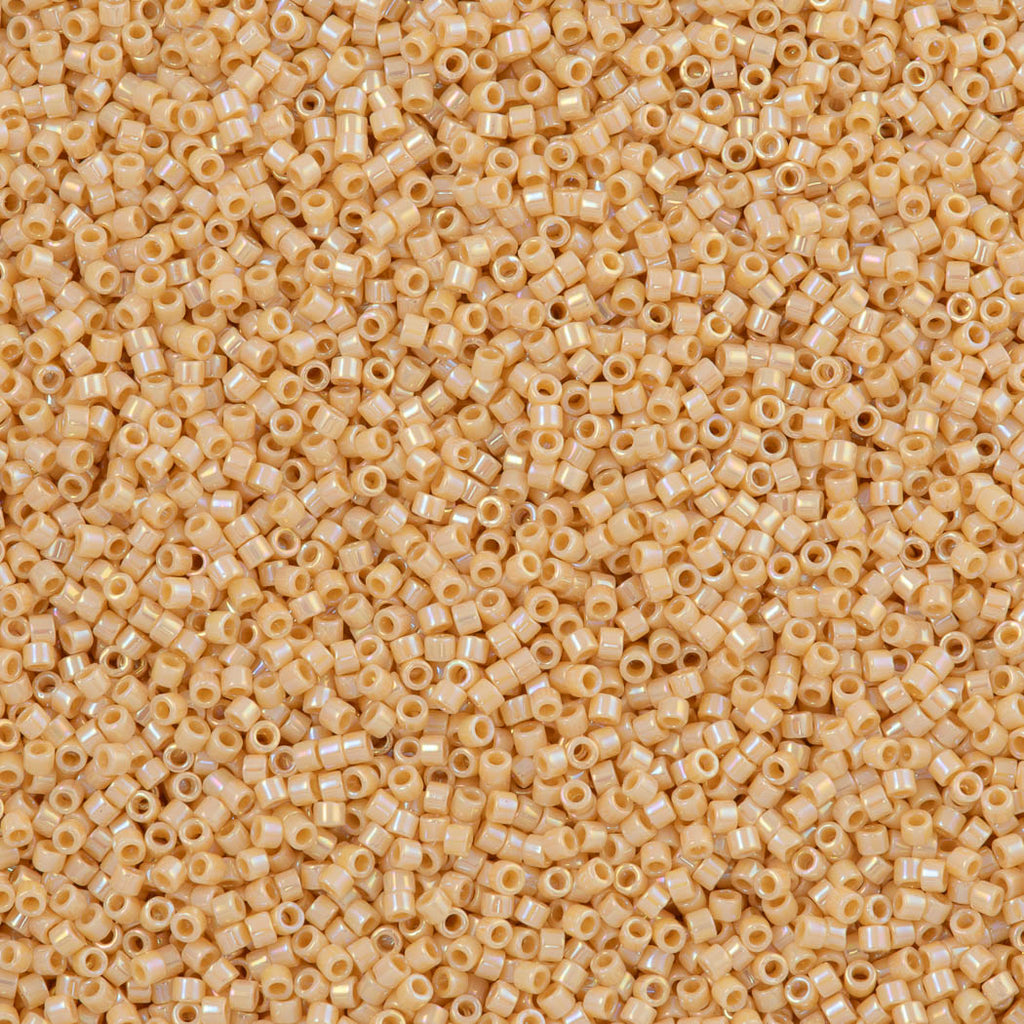 Miyuki Delica Seed Bead 11/0 Opaque Luster Butter Rum AB DB1571
