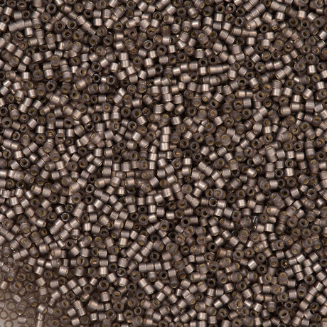 25g Miyuki Delica Seed Bead 11/0 Duracoat Dyed Semi-Matte Silver Lined Bramble DB2184