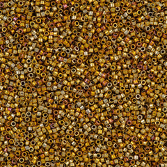 Miyuki Delica Seed Bead 11/0 24kt Gold Plated Rose AB DB501