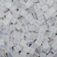 Miyuki Tila Seed Bead Transparent Matte Crystal AB 7g Tube (131FR)