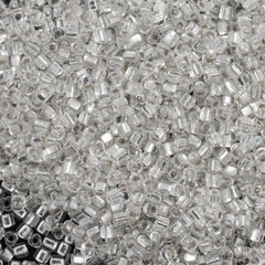 Miyuki Triangle Seed Bead 10/0 Transparent Silver Lined Crystal 24g Tube (1101)