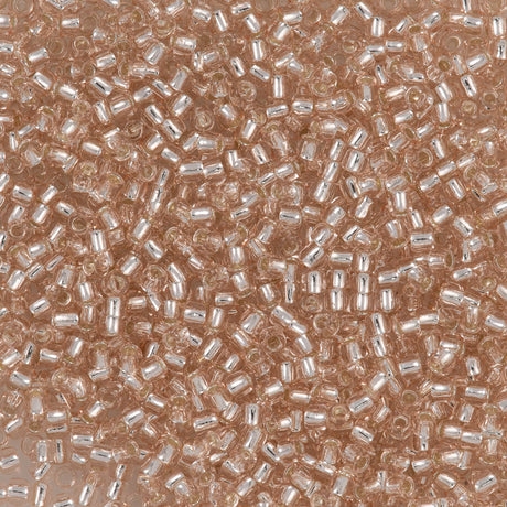 Toho Round Seed Bead 11/0 Silver Lined Transparent Matte Champagne (31F)