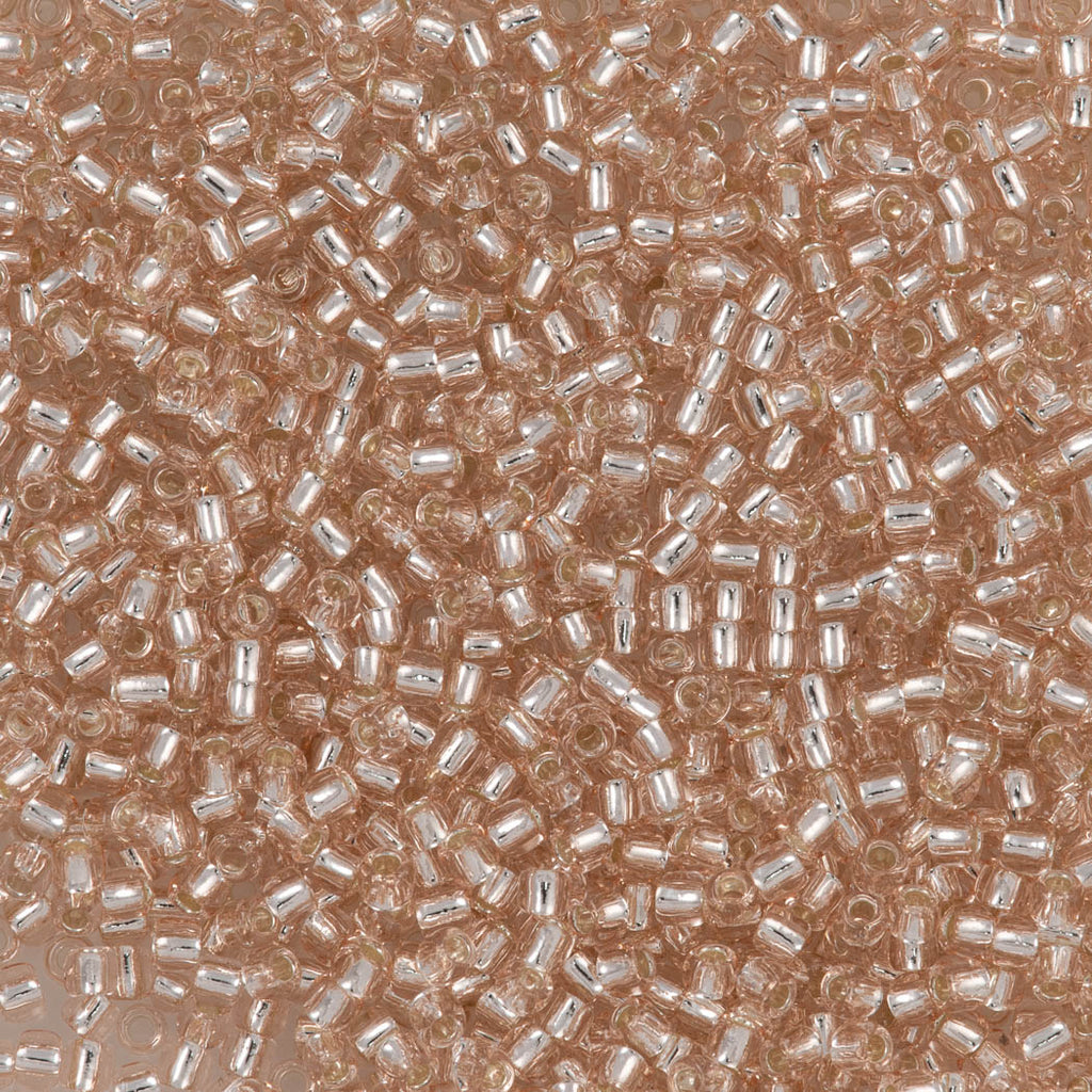 50g Toho Round Seed Bead 11/0 Silver Lined Transparent Matte Champagne (31F)