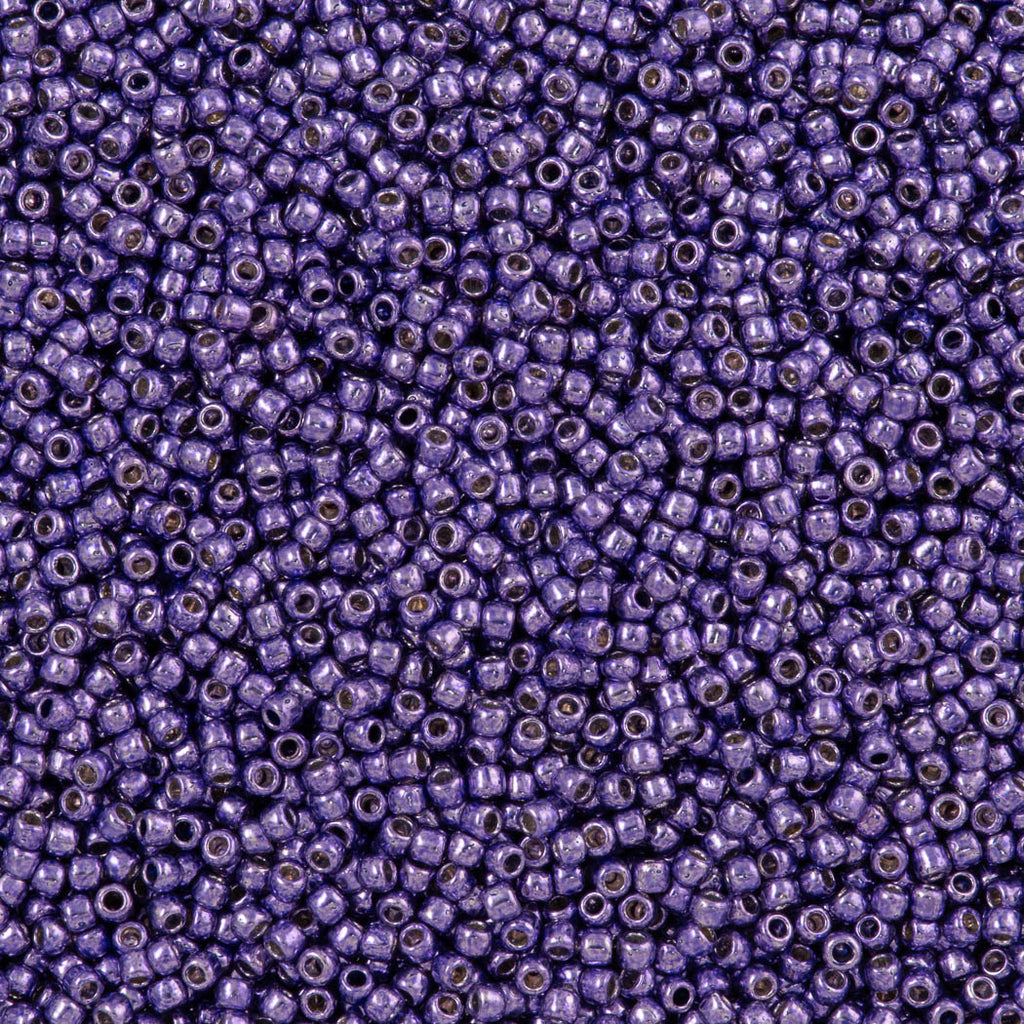 50g Toho Round Seed Bead 11/0 PermaFinish Galvanized Violet (581PF)
