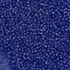 Toho Round Seed Bead 15/0 Transparent Luster Cobalt 2.5-inch Tube (116)