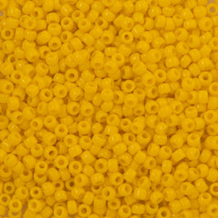 Toho Round Seed Bead 8/0 Opaque Medium Yellow 2.5-inch tube (42B)