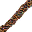 100 Czech Fire Polished 4mm Round Bead Matte Metallic Bronze Iris (01640K)