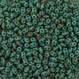 Super Duo 2x5mm Two Hole Beads Opaque Turquoise Dark Travertin (63130TD)