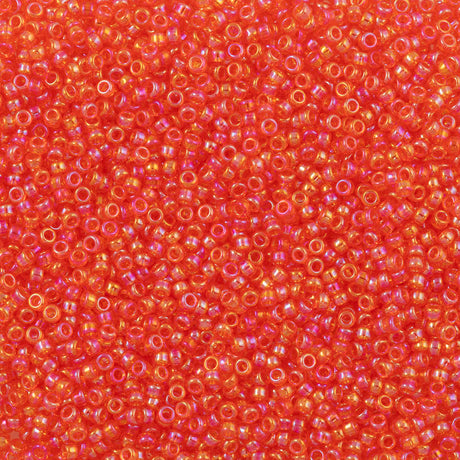 Miyuki Round Seed Bead 15/0 Transparent Orange AB (297)