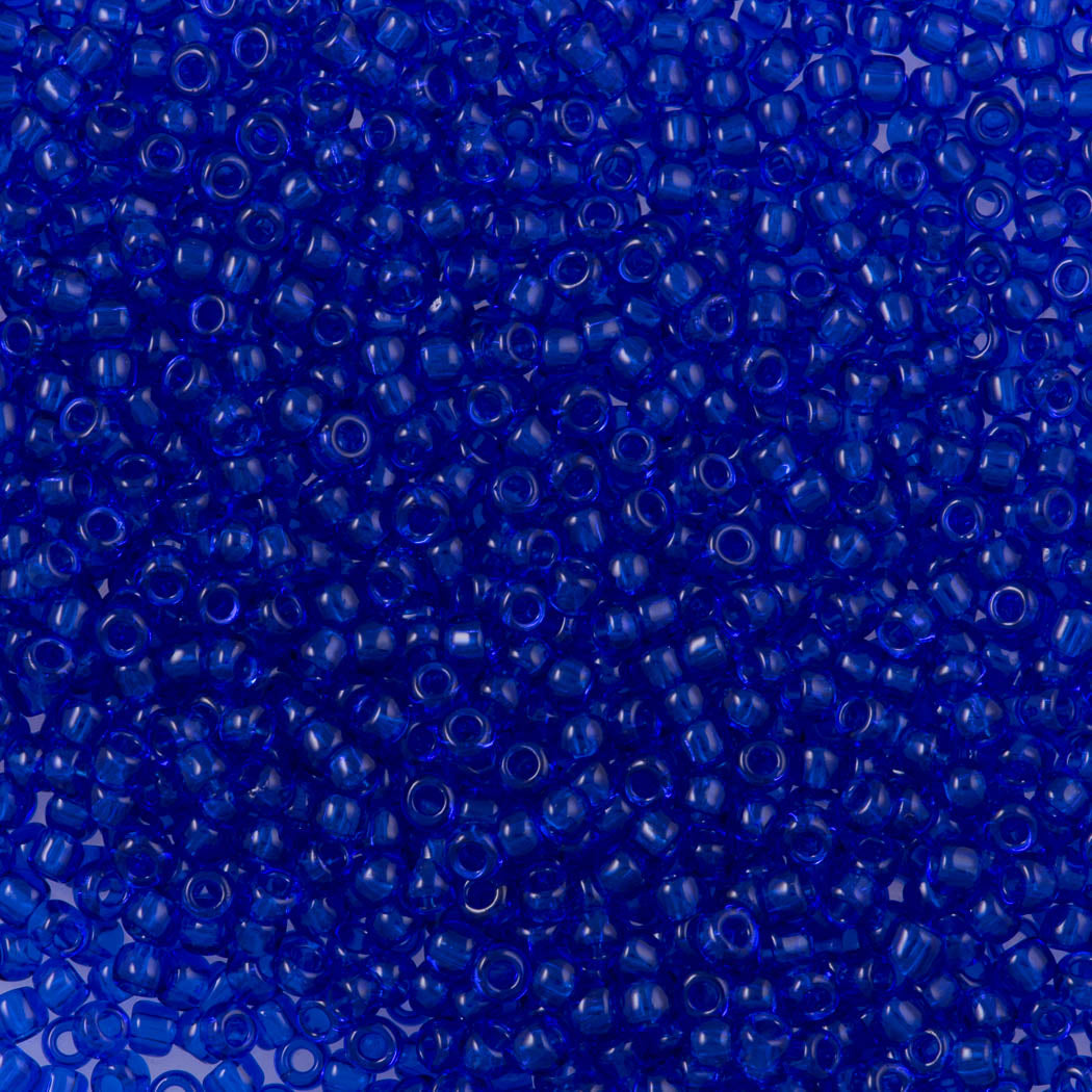 Toho Round Seed Bead 11/0 Transparent Cobalt (8)