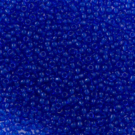 Toho Round Seed Bead 11/0 Transparent Cobalt (8)